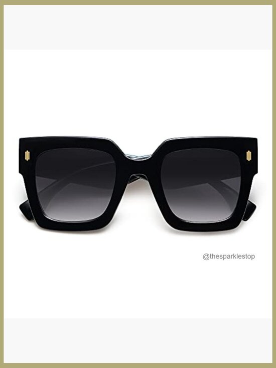 Vintage Oversized Square Sunglasses UV400 Protection main image 4